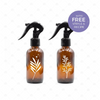 120ml Amber Spray Bottle (2pk) with Decorative Vinyl Label & Recipes