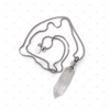 Clear Quartz Gemstone Vial Necklace