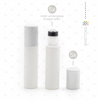 Deluxe Matte 10ml White Roller Bottles with Pewter Metallic Caps & Premium Rollers (5 pack)