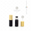 Deluxe Matte 5ml Black Roller Bottles with Gold Metallic Caps & Premium Rollers (5 pack)