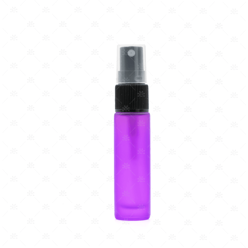 10Ml Purple Deluxe Frosted Glass Spray Bottle (5 Pack)