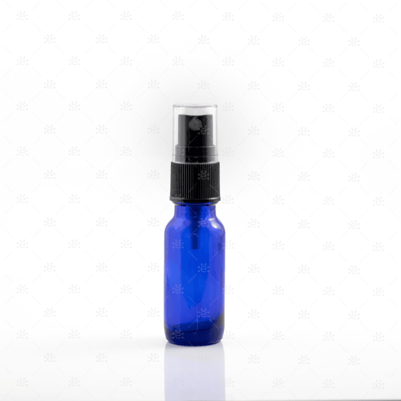 15Ml Blue Glass Bottle With Spray Head (5 Pack)