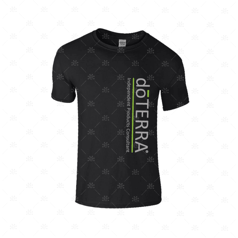 Mens Doterra Branded T-Shirt - Design Style 2 (Black & Lime) Clothing