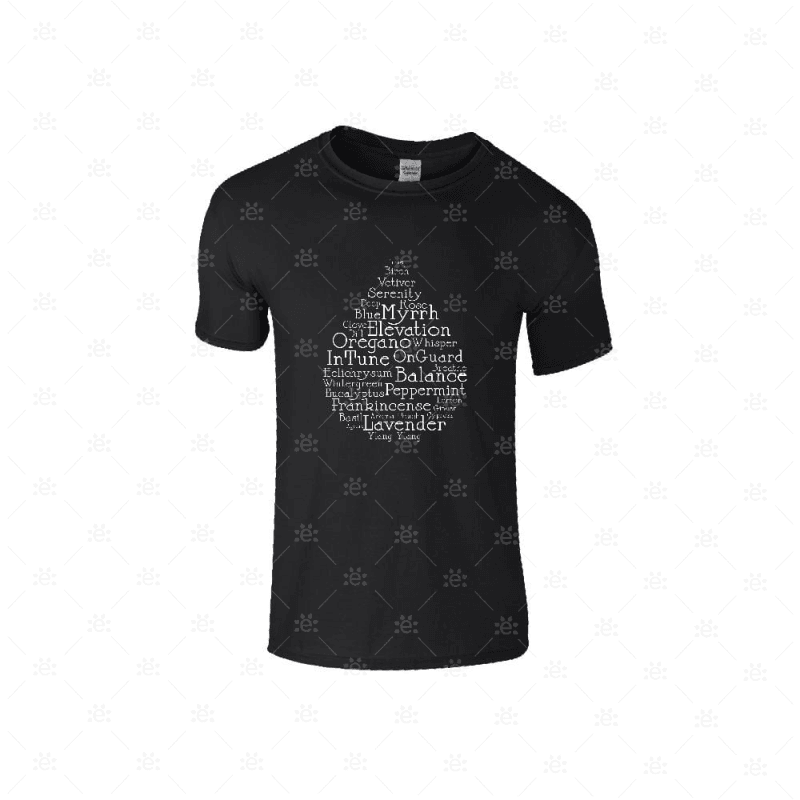Mens Dterra® Branded T-Shirt - Design Style 10 (Black) Clothing